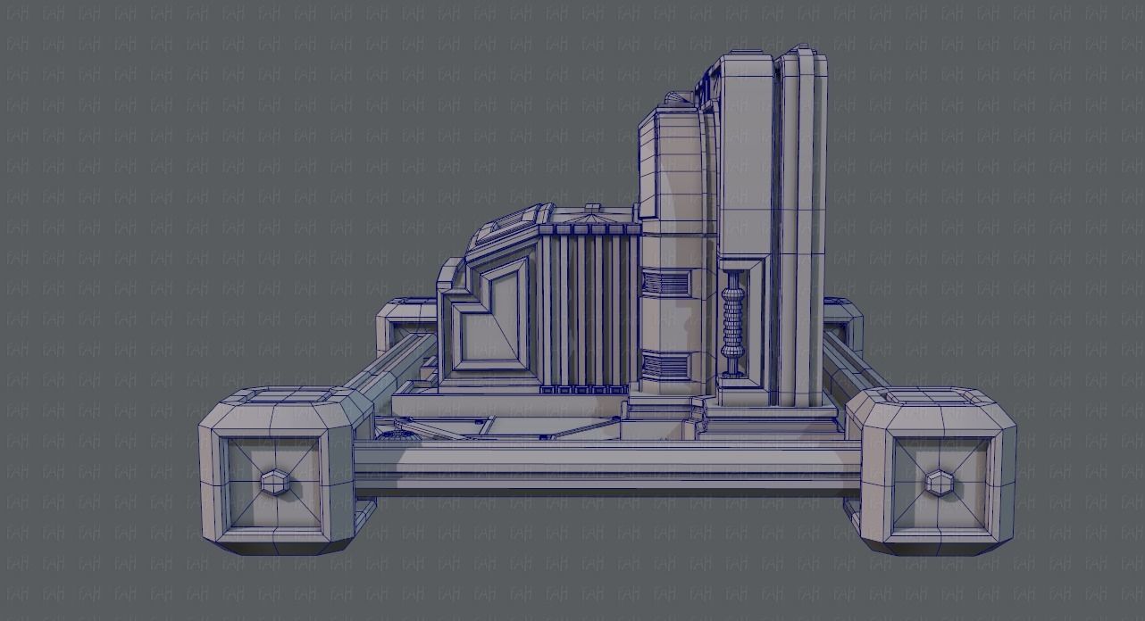 Sci-fi cartoon Model Low-poly 3D model_7