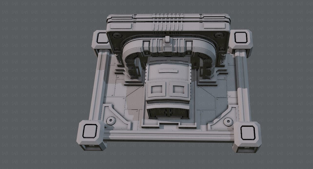 Sci-fi cartoon Model Low-poly 3D model_21