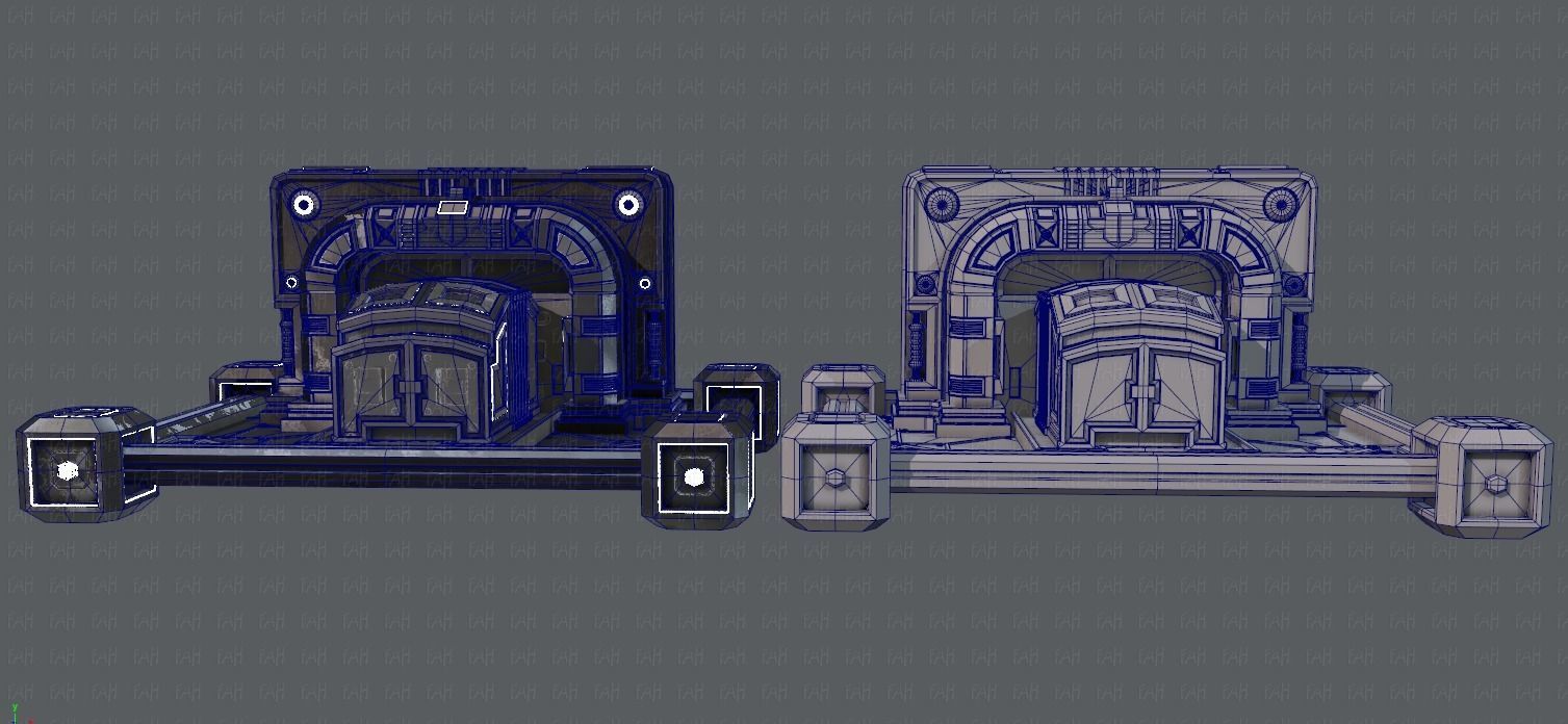 Sci-fi cartoon Model Low-poly 3D model_1