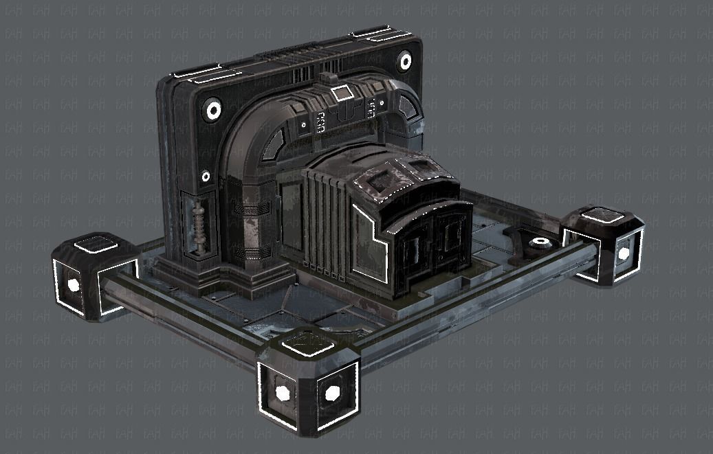 Sci-fi cartoon Model Low-poly 3D model_25