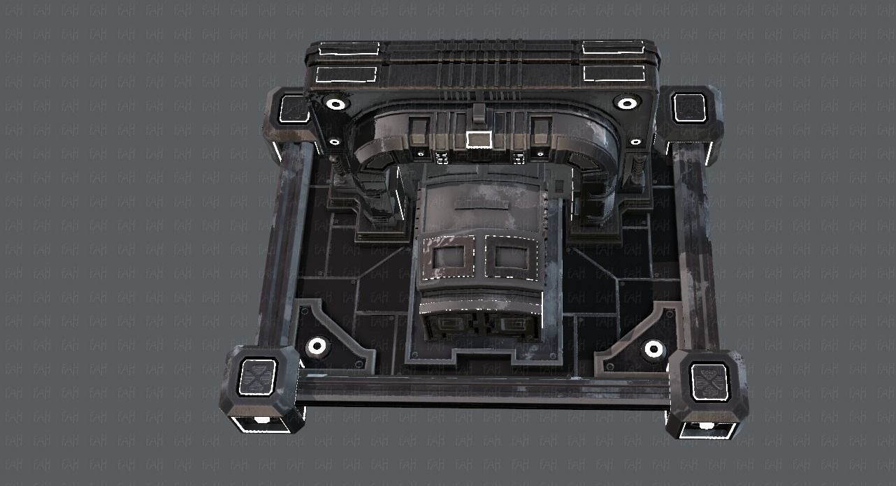 Sci-fi cartoon Model Low-poly 3D model_20