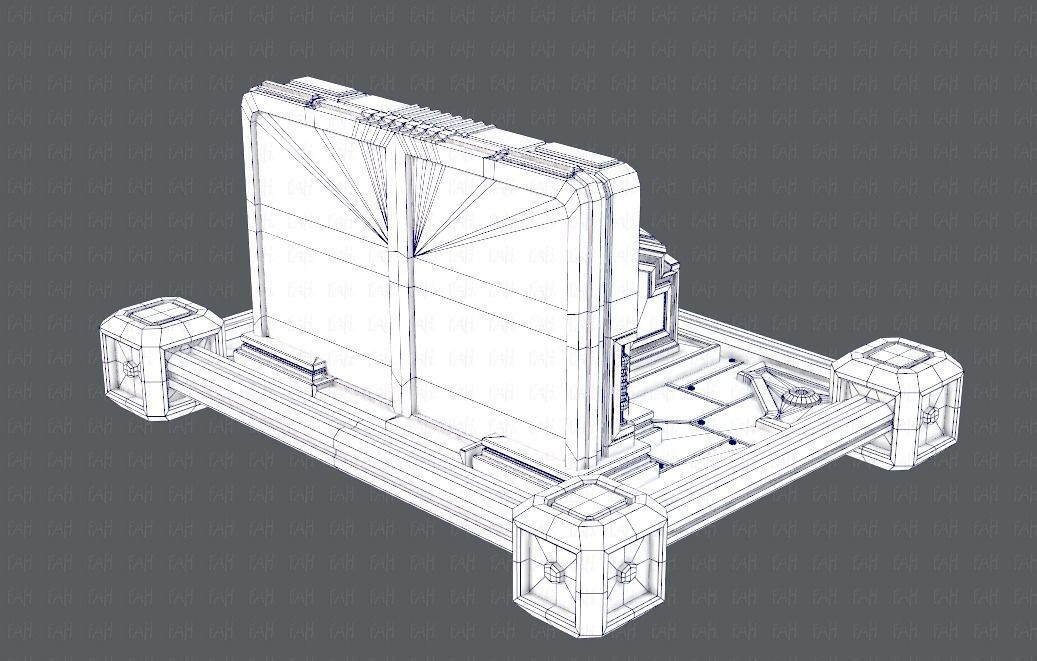 Sci-fi cartoon Model Low-poly 3D model_35