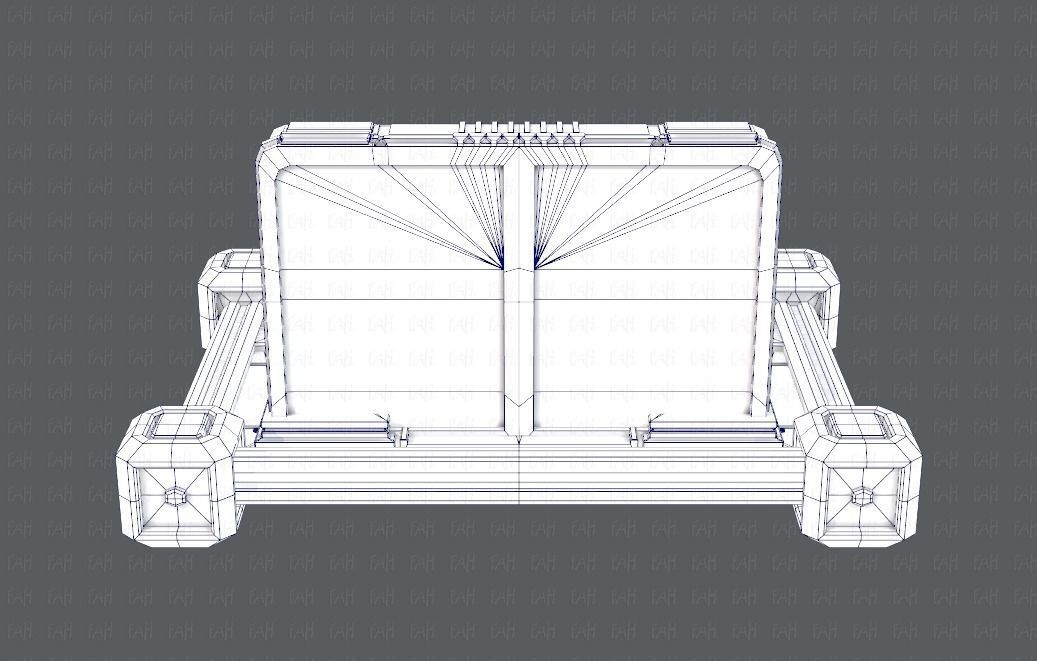 Sci-fi cartoon Model Low-poly 3D model_36