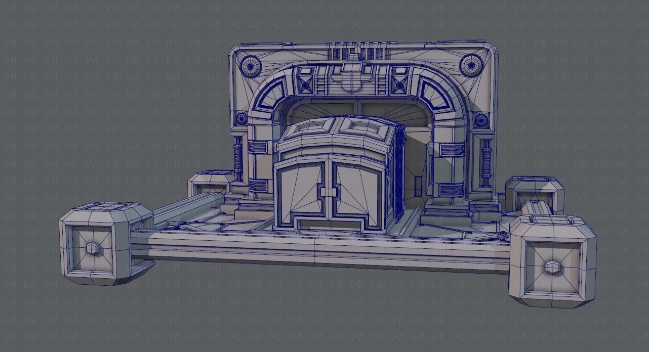 Sci-fi cartoon Model Low-poly 3D model_4