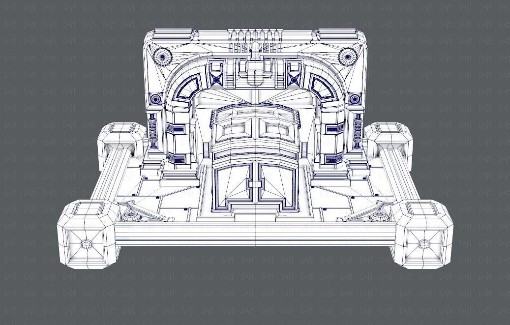 Sci-fi cartoon Model Low-poly 3D model_32