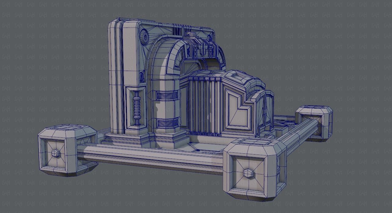 Sci-fi cartoon Model Low-poly 3D model_16