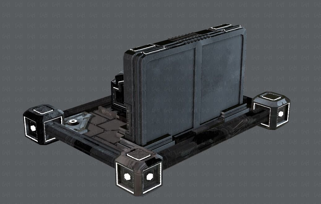 Sci-fi cartoon Model Low-poly 3D model_29