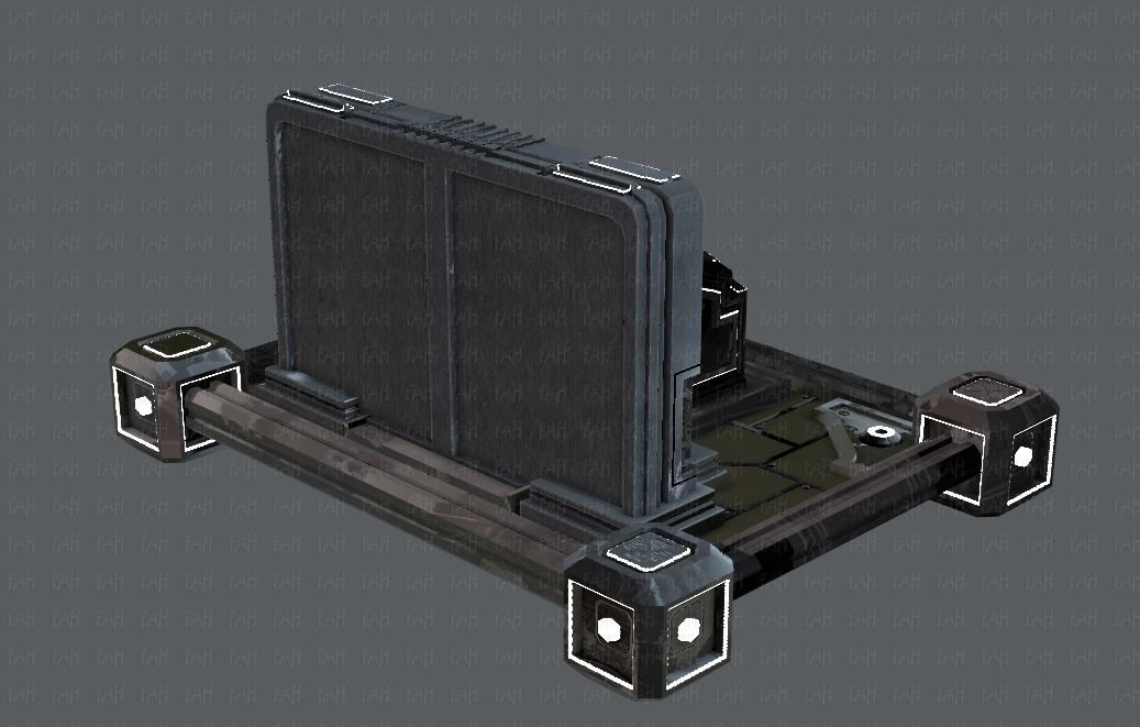 Sci-fi cartoon Model Low-poly 3D model_27