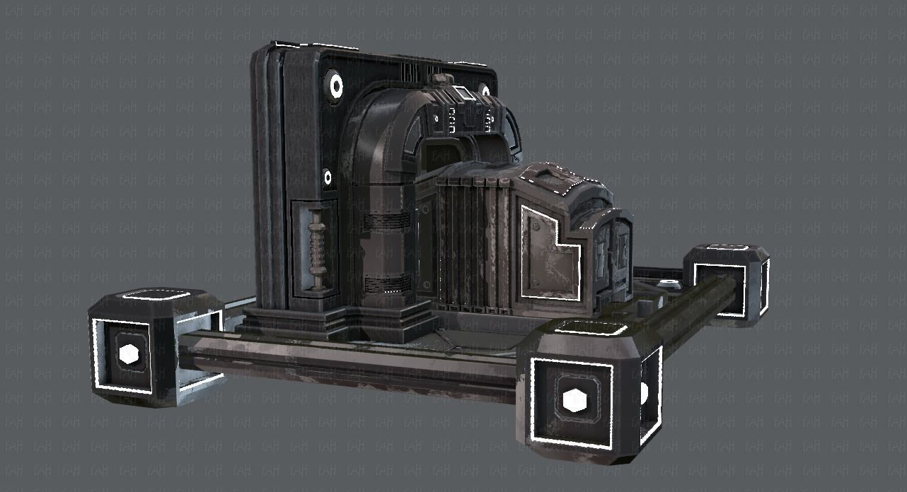 Sci-fi cartoon Model Low-poly 3D model_14