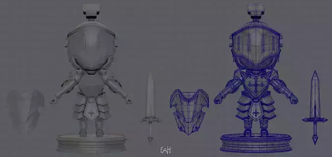  Armor Character 3D model