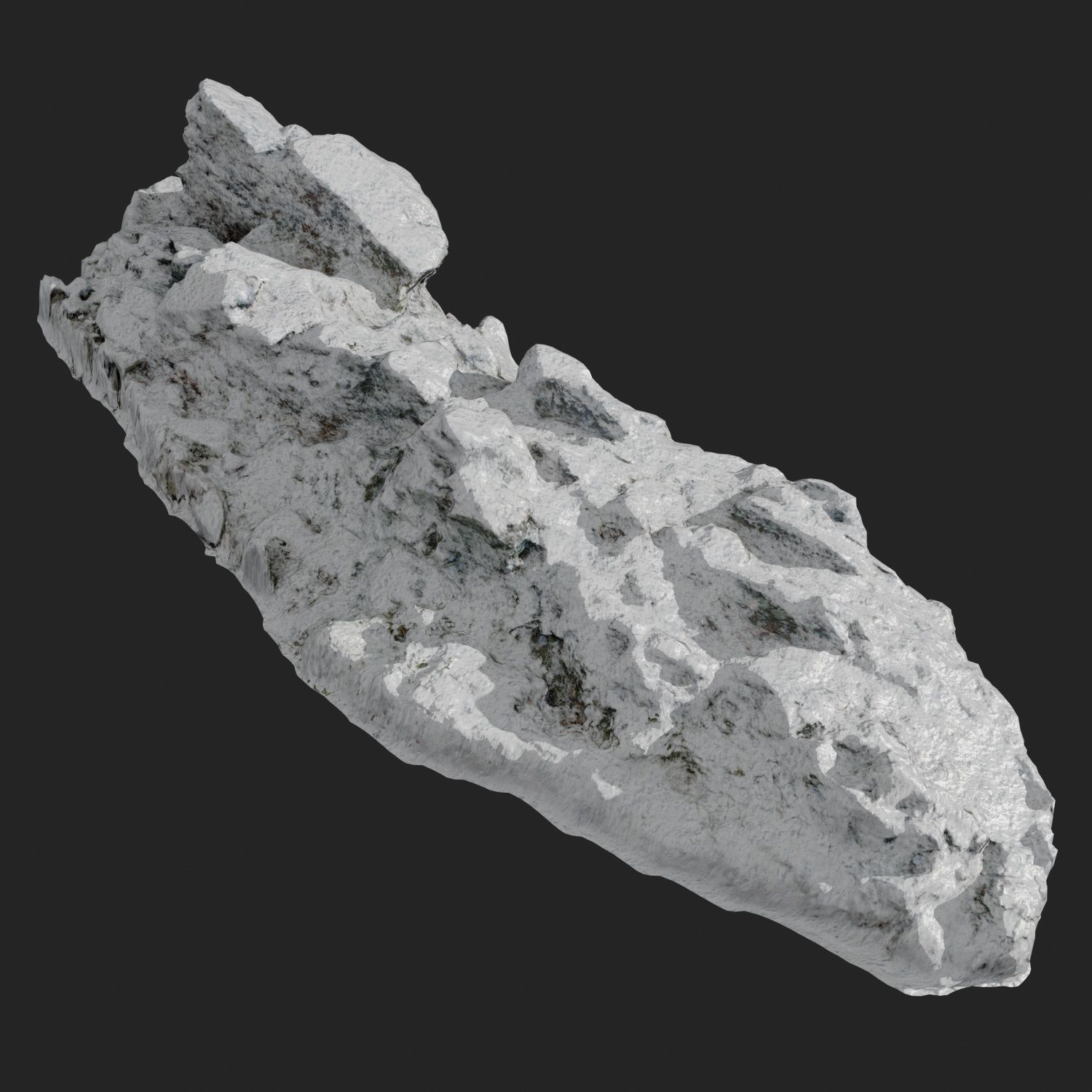 3d scanned rock cliff A Snow 3D model_7