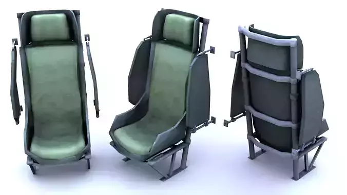 UH-60 Blackhawk - Pilot Seat - Military Helicopter 3D model
