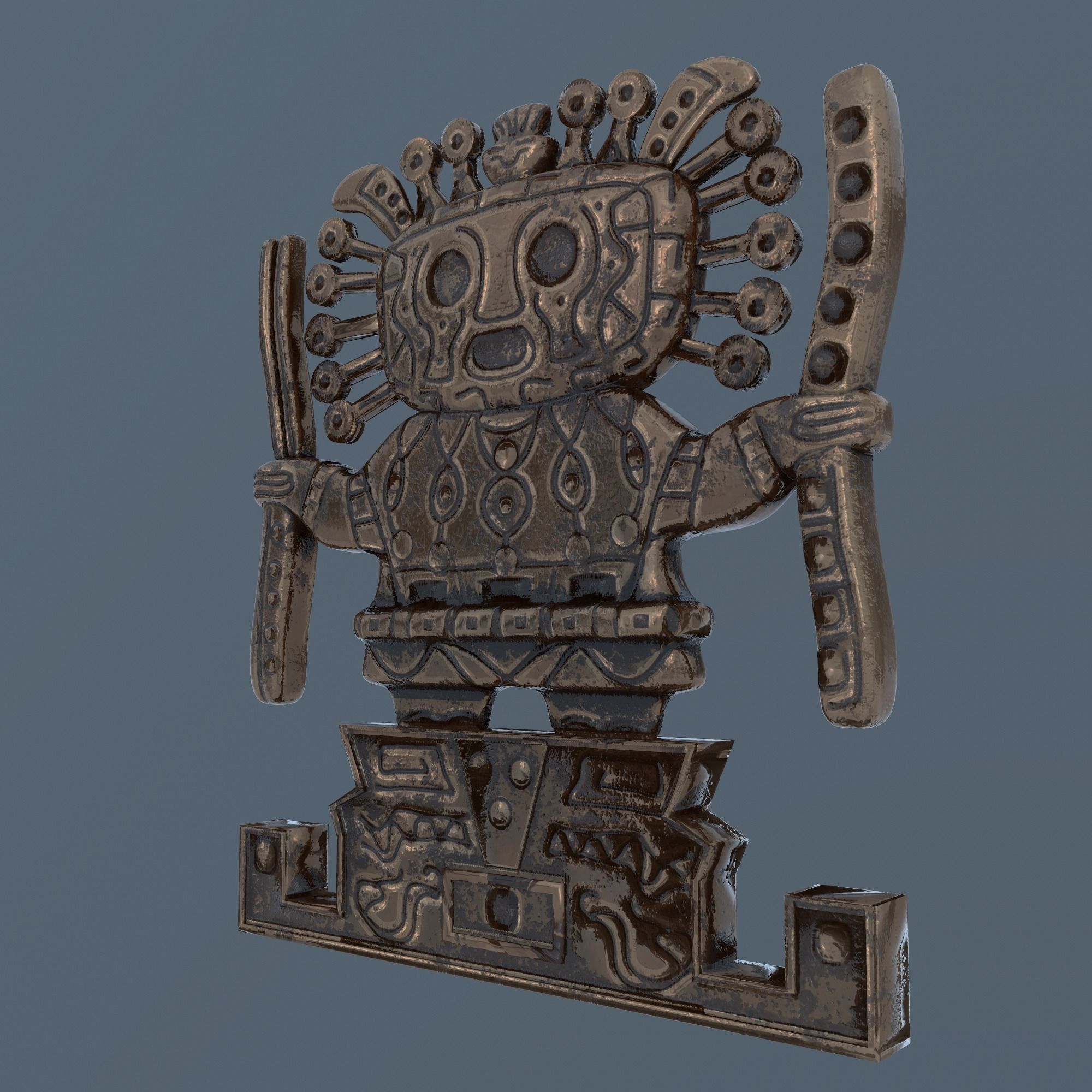Viracocha Ancient Inca God 3D print model_7