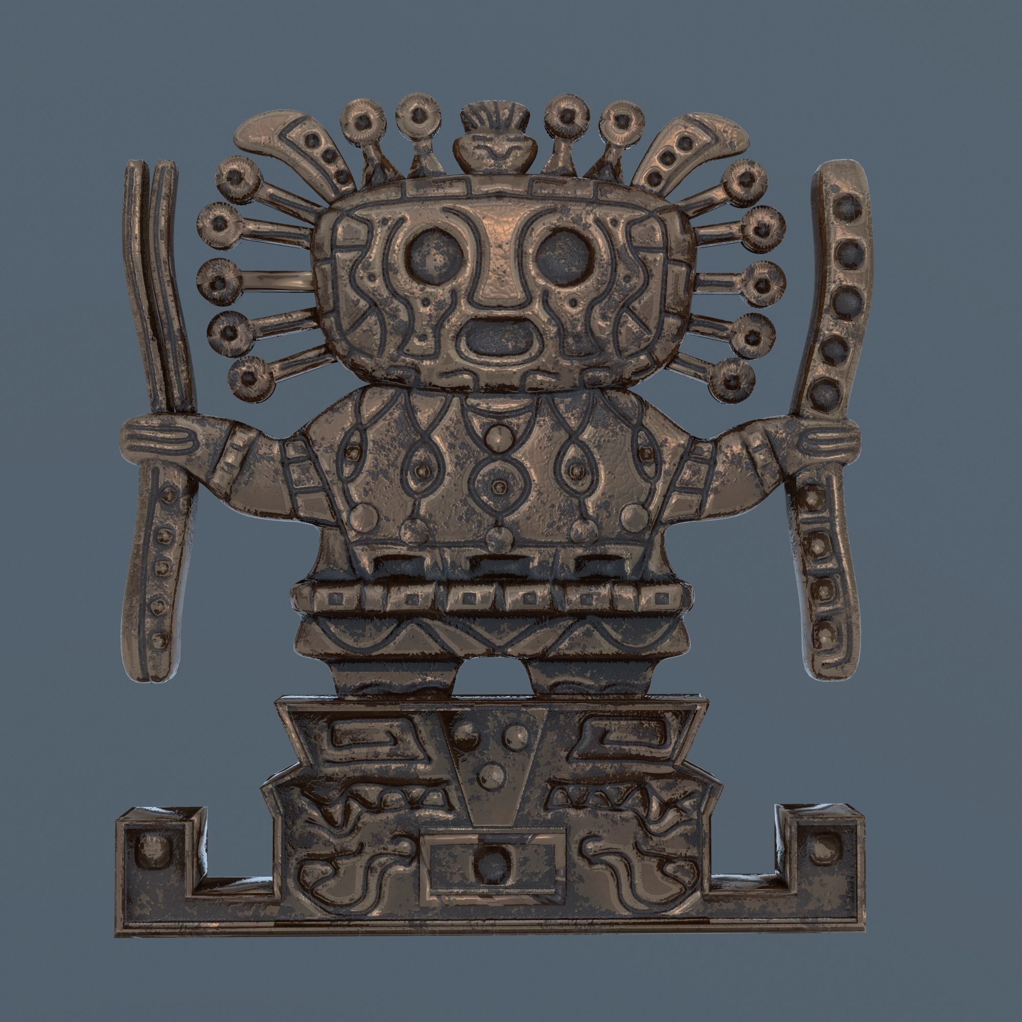 Viracocha Ancient Inca God 3D print model_9