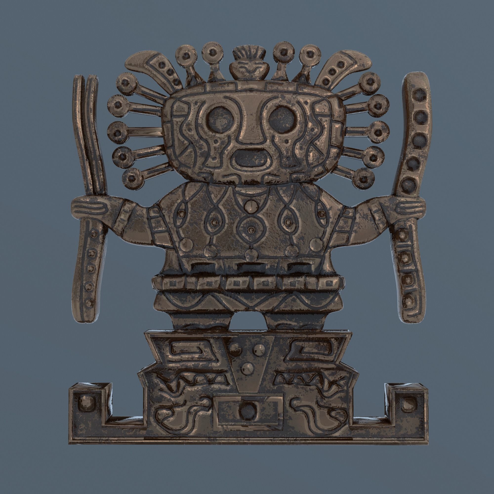 Viracocha Ancient Inca God 3D print model_11