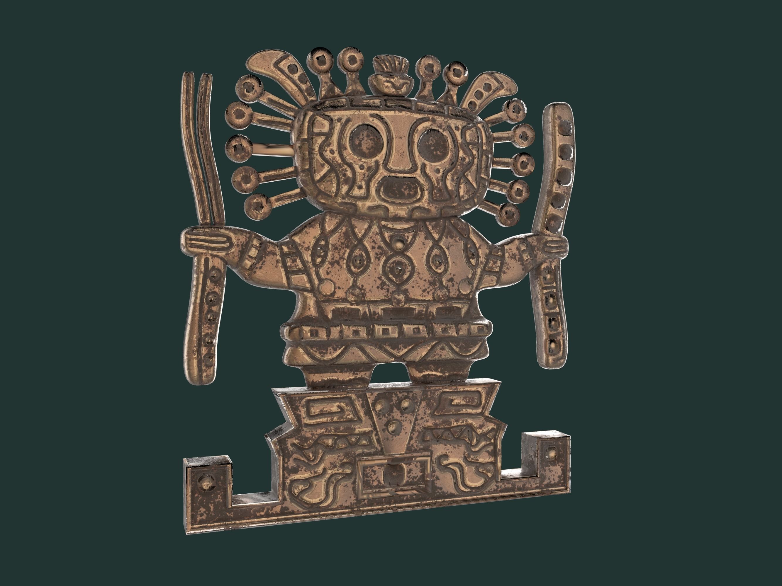 Viracocha Ancient Inca God 3D print model_1