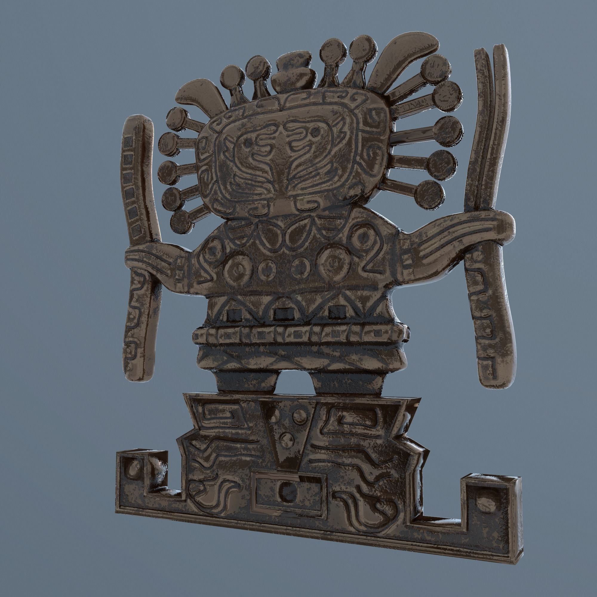 Viracocha Ancient Inca God 3D print model_3