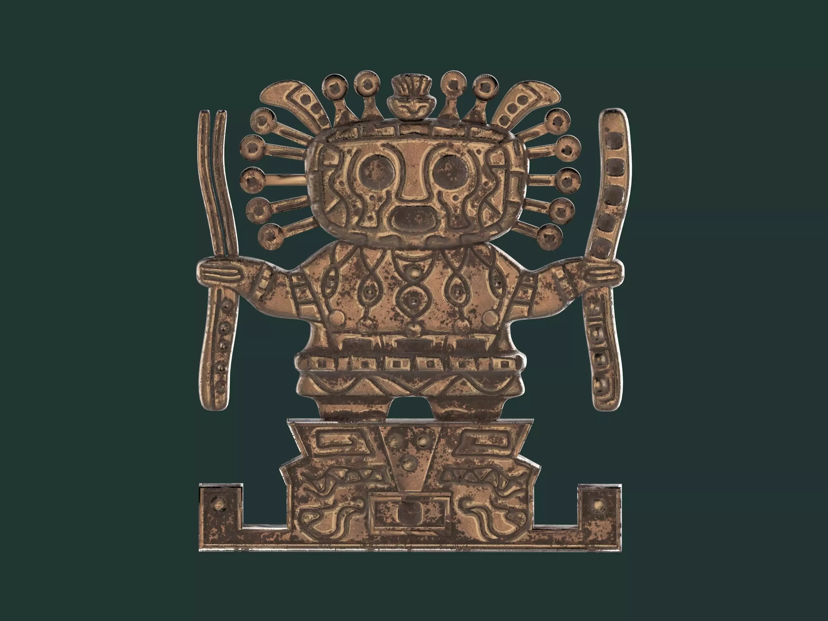 Viracocha Ancient Inca God 3D print model_0