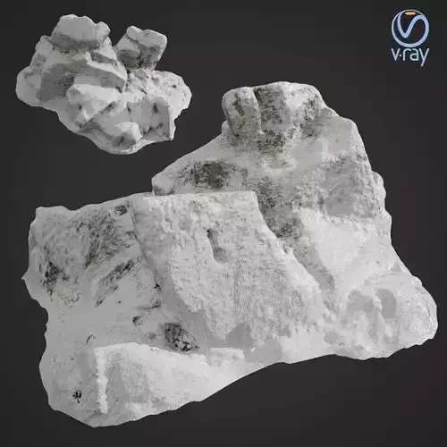 3d scanned rock cliff C Snow