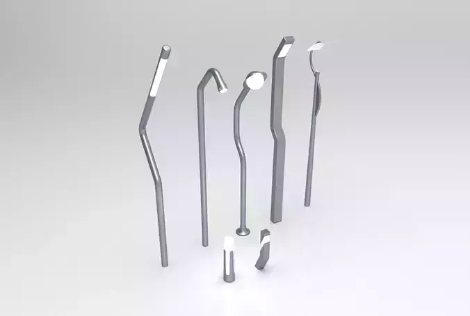 Modern Street Lamp-Bollard Set