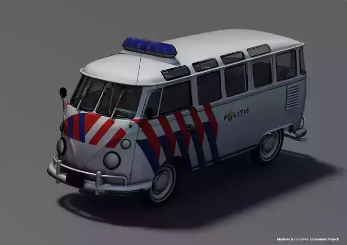 Volkswagen T1 Police 3D model