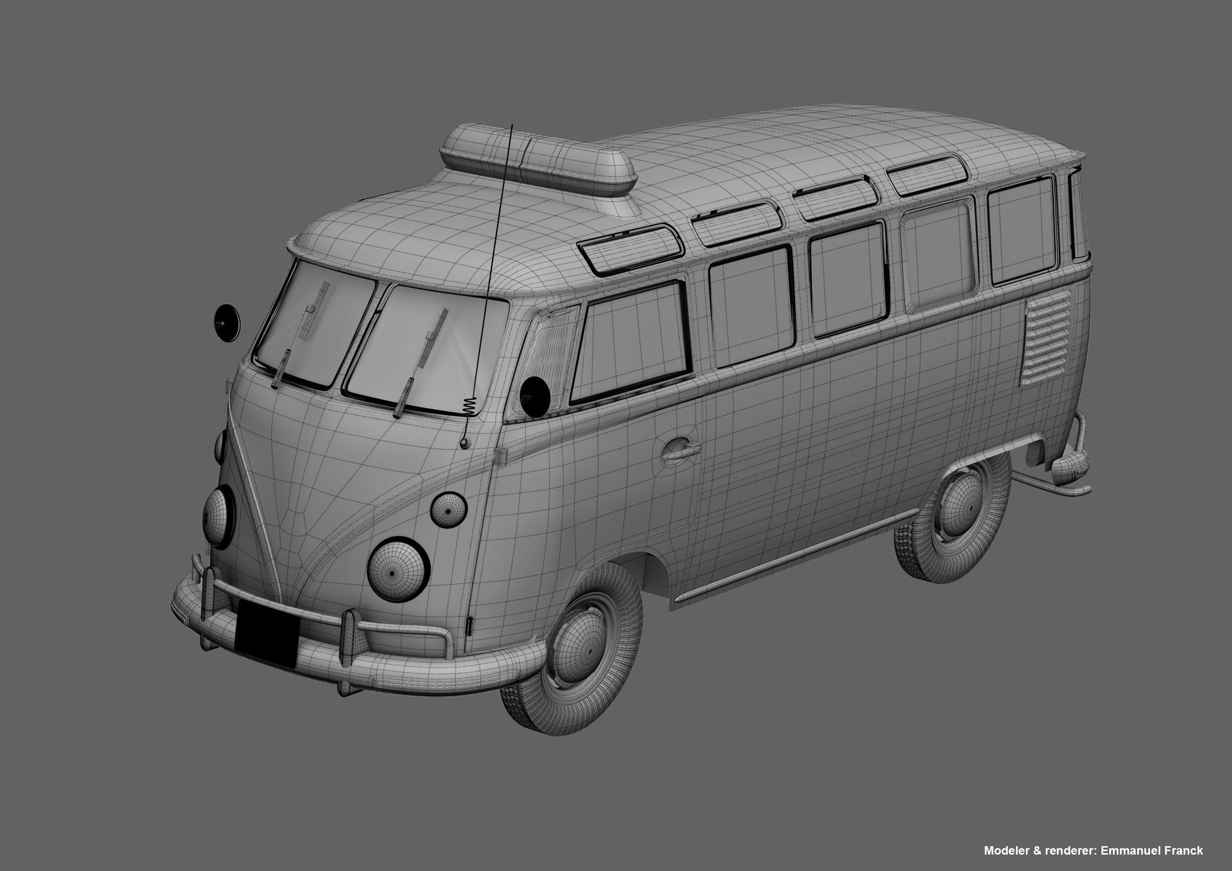 Volkswagen T1 Police 3D model_1