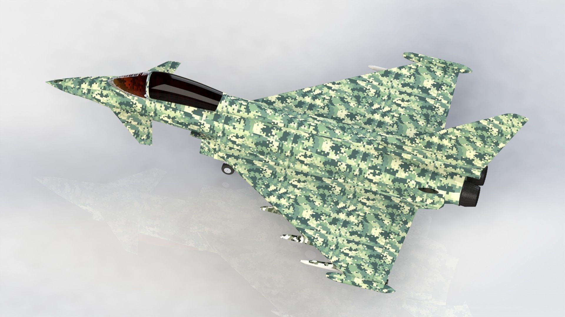 Euro Fighter 2000 Free 3D model_2