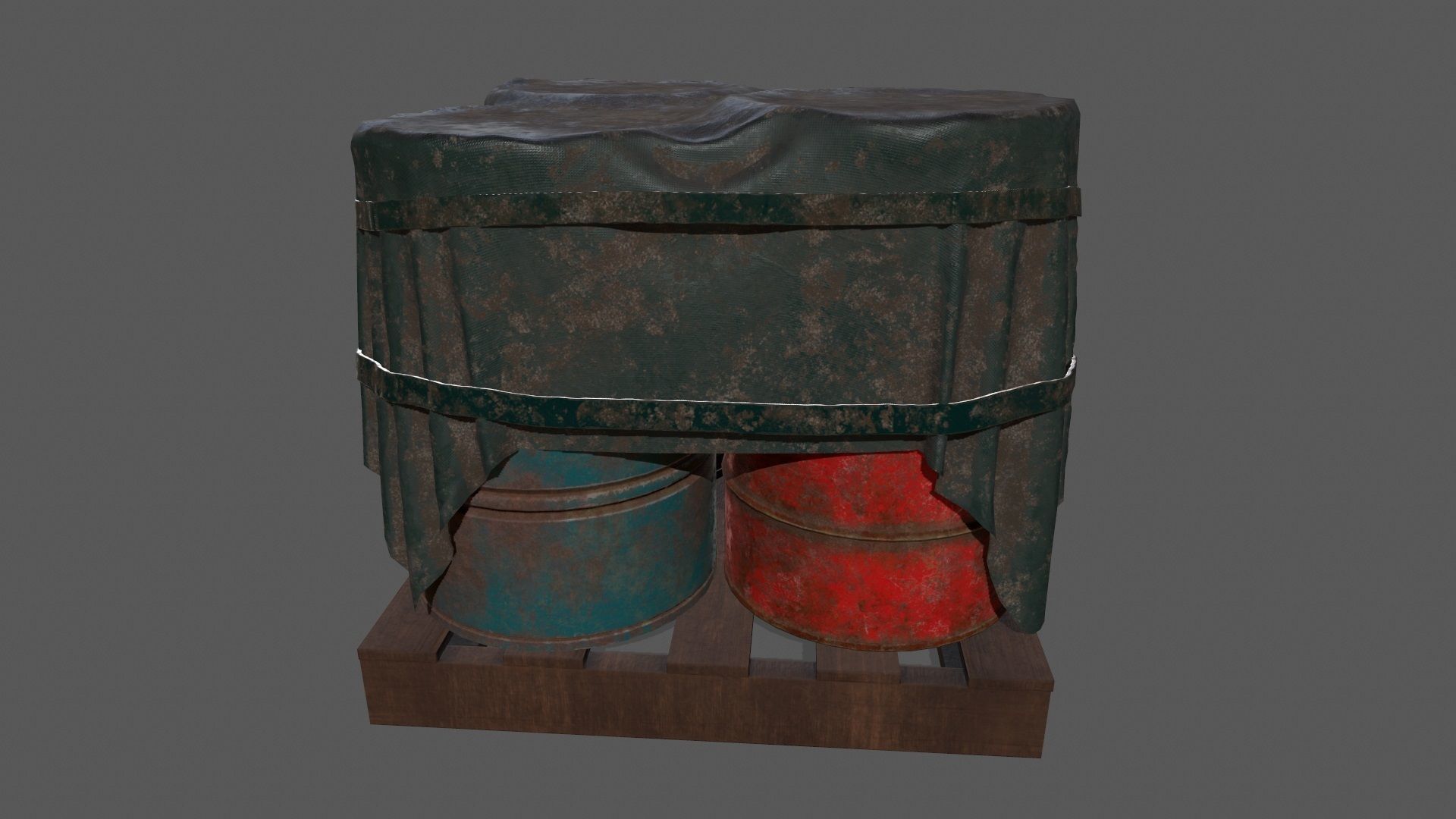 Military Material Low-poly 3D model_2