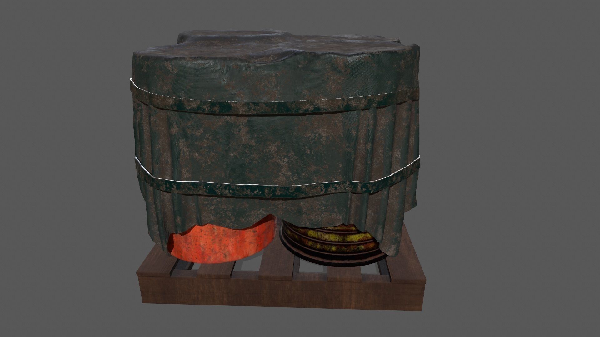 Military Material Low-poly 3D model_7