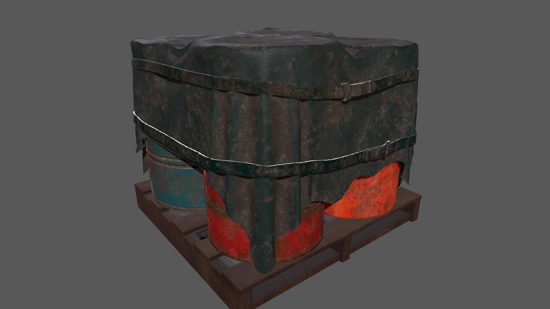 Military Material Low-poly 3D model_1