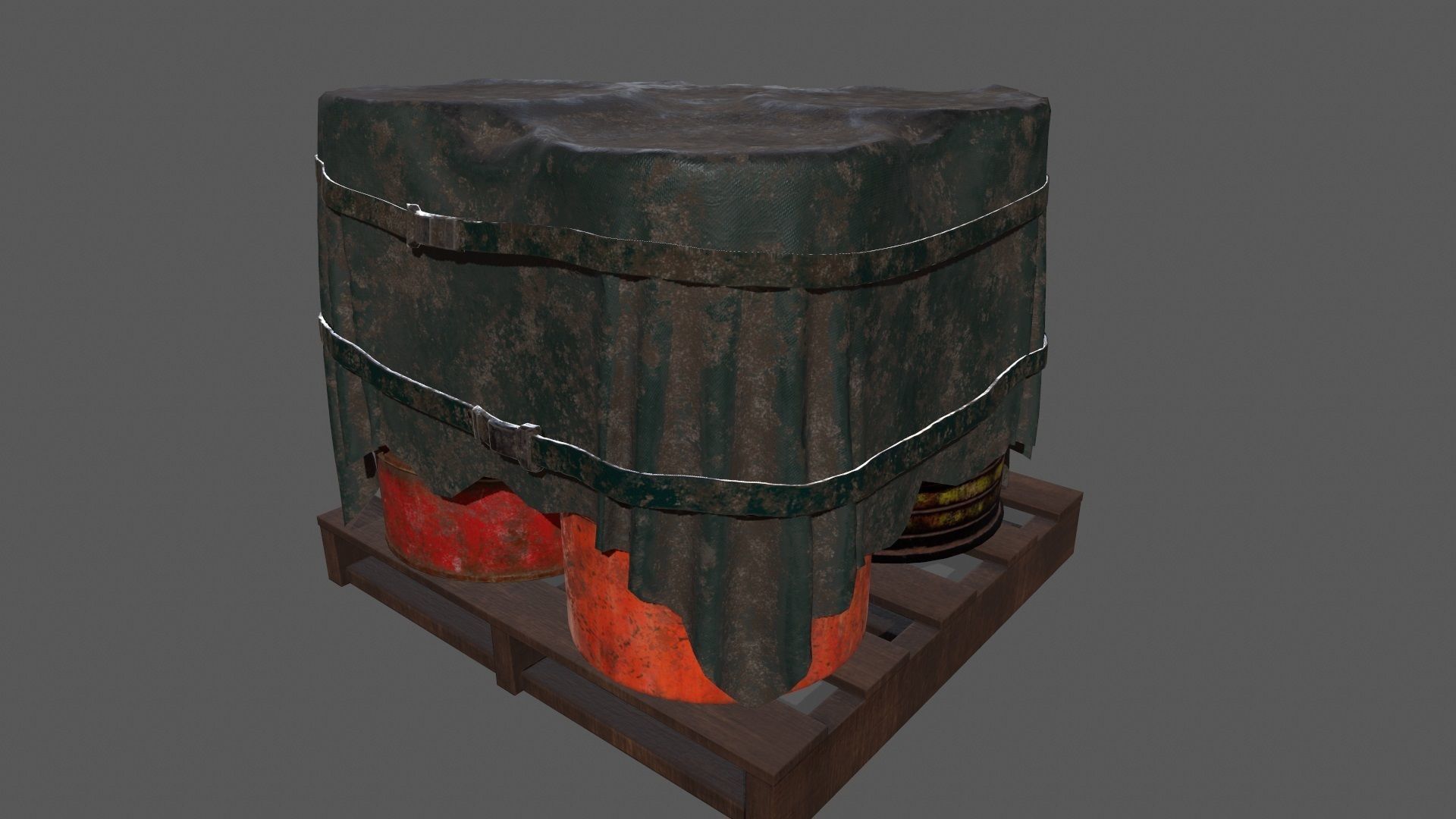 Military Material Low-poly 3D model_6