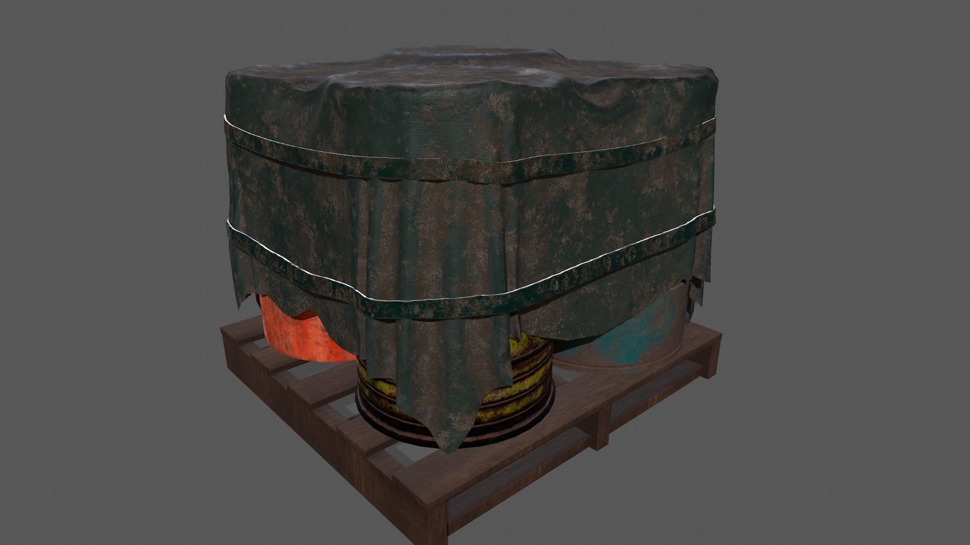 Military Material Low-poly 3D model_5