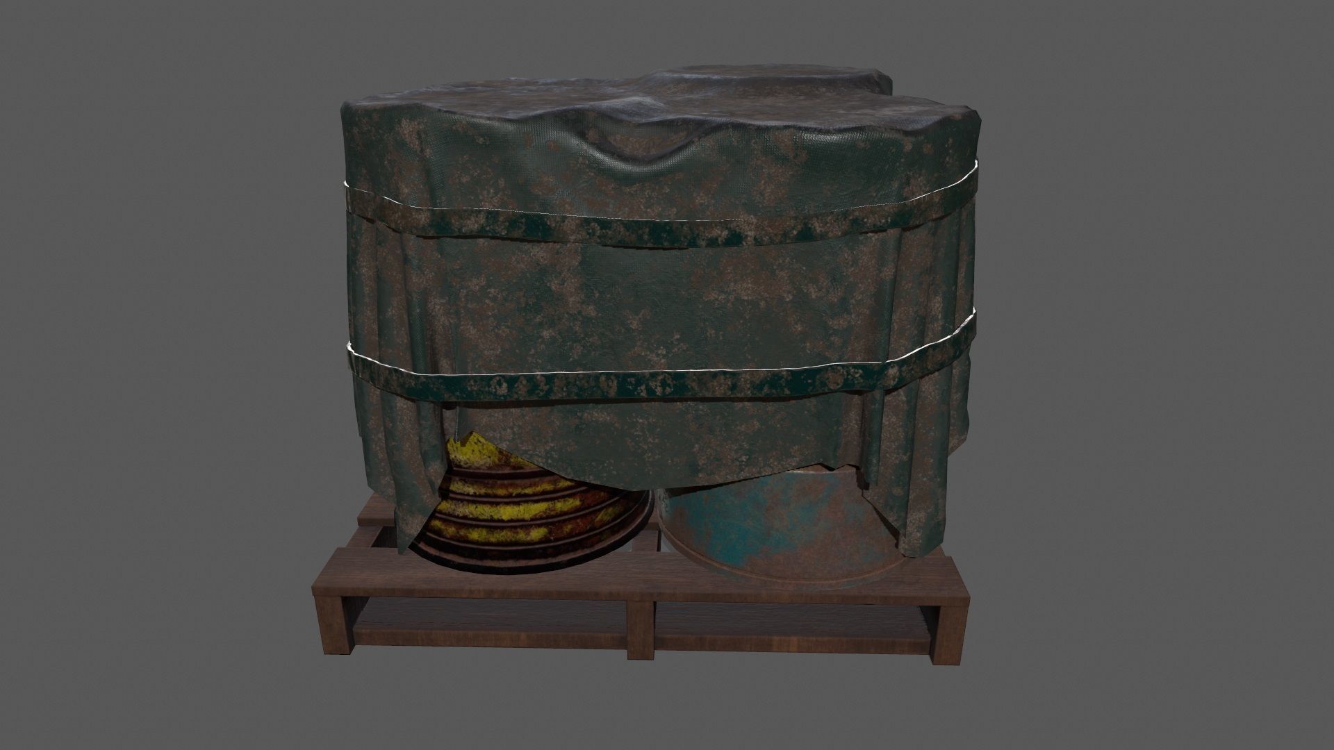 Military Material Low-poly 3D model_3