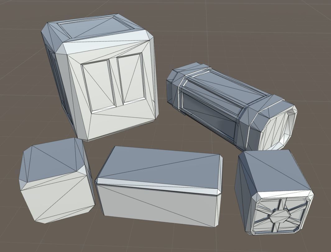 Sci-Fi Crates Low-poly 3D model_8