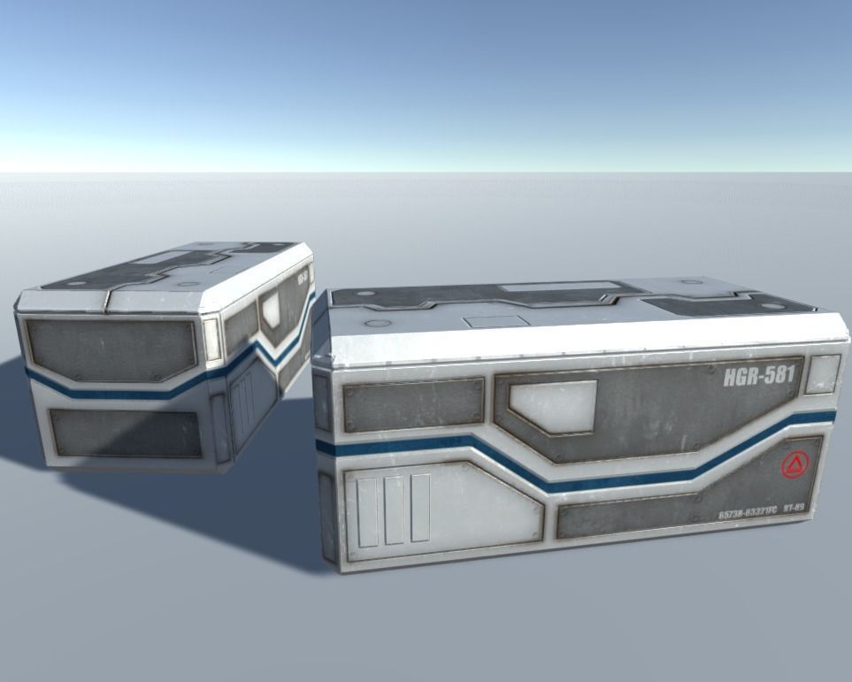 Sci-Fi Crates Low-poly 3D model_6