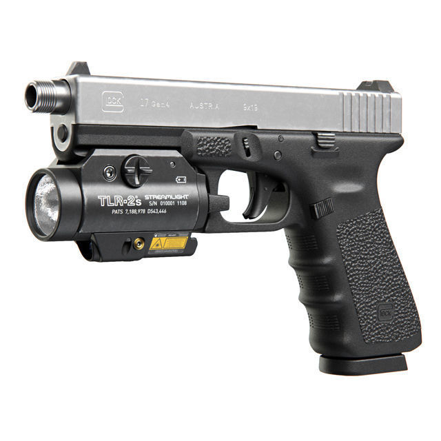 Pistol Glock 17 Gen4 with Flashlight and Silencer 3D model_3
