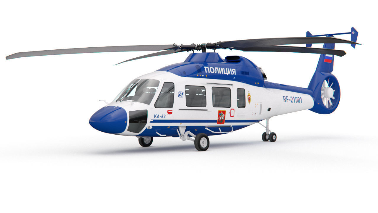Helicopter KA-62 3D model_4