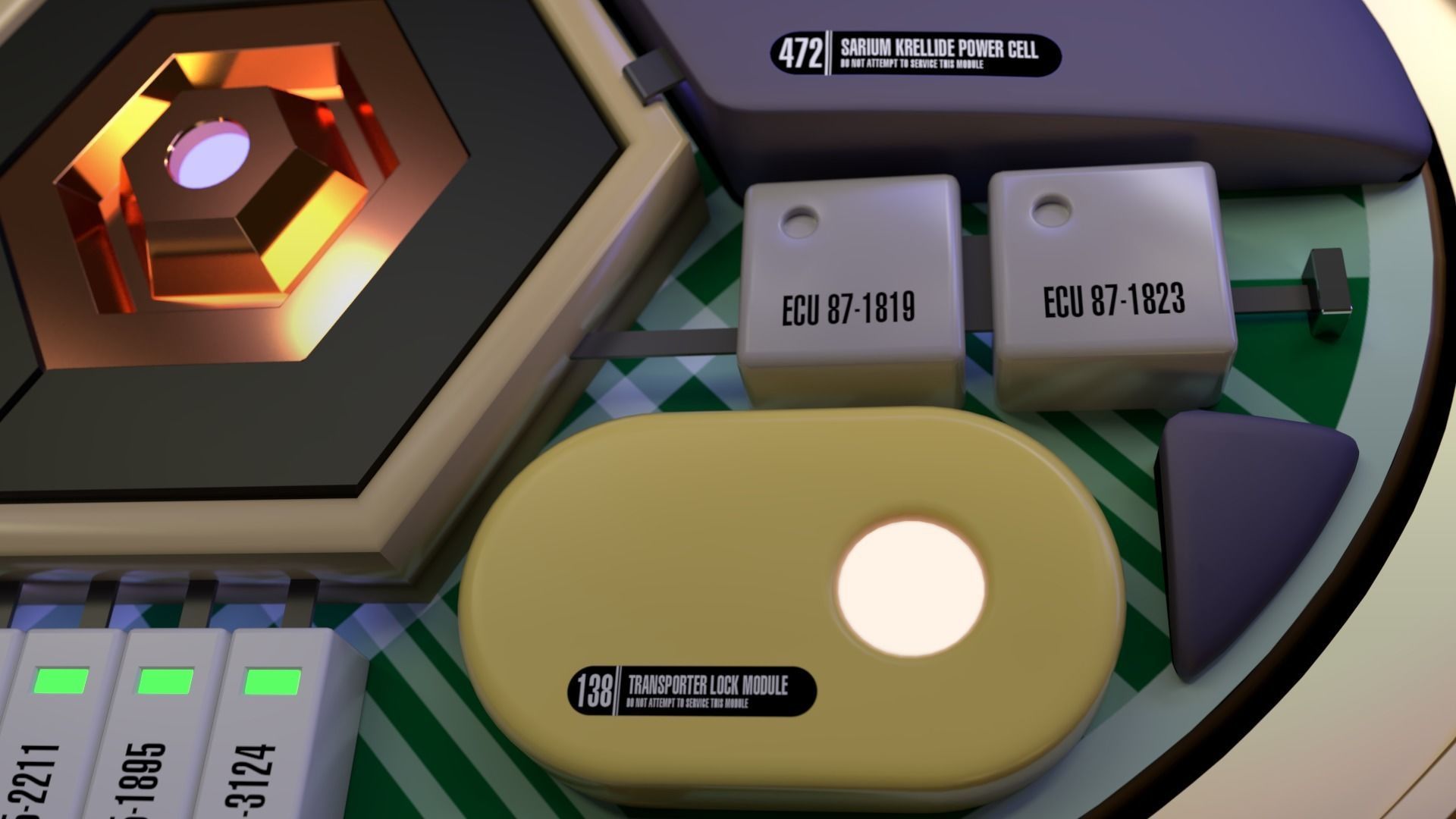 Star Trek TNG Combadge 8654 - With Internals 3D model | CGTrader