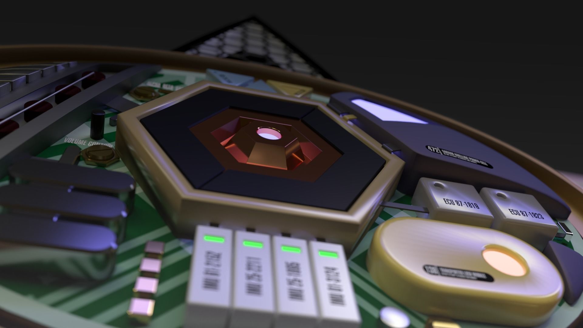 Star Trek TNG Combadge 8654 - With Internals 3D model | CGTrader
