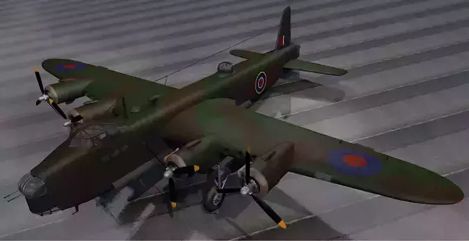 Short Stirling Mk-3 - RNZAF 3D model