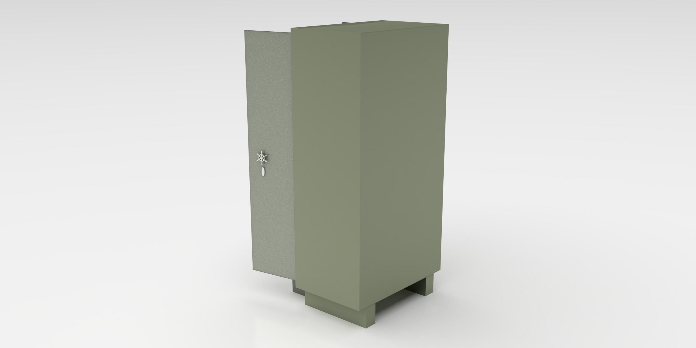 Almirah cabinet Low-poly 3D model_6