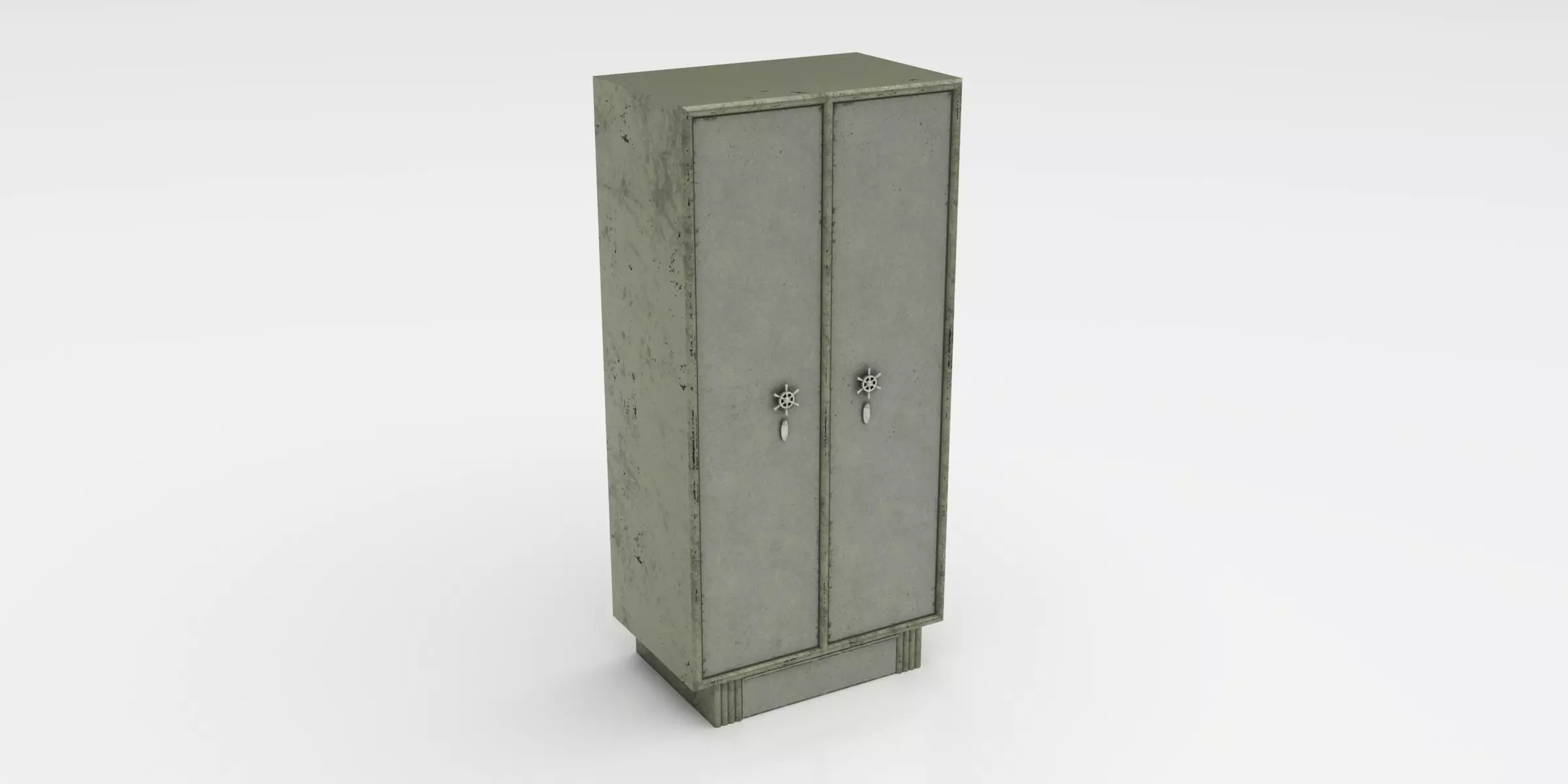 Almirah cabinet Low-poly 3D model_0