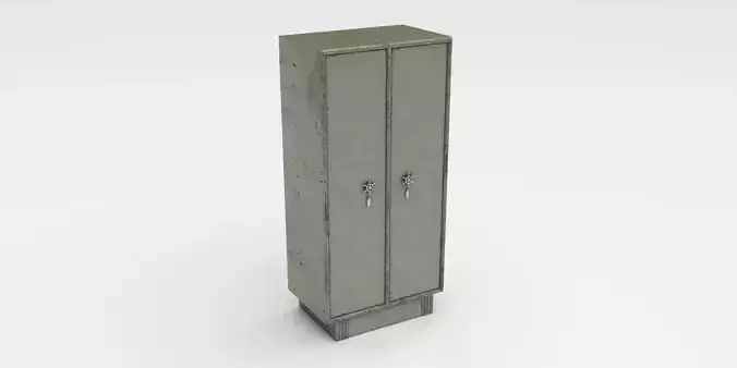 Almirah cabinet Low-poly 3D model