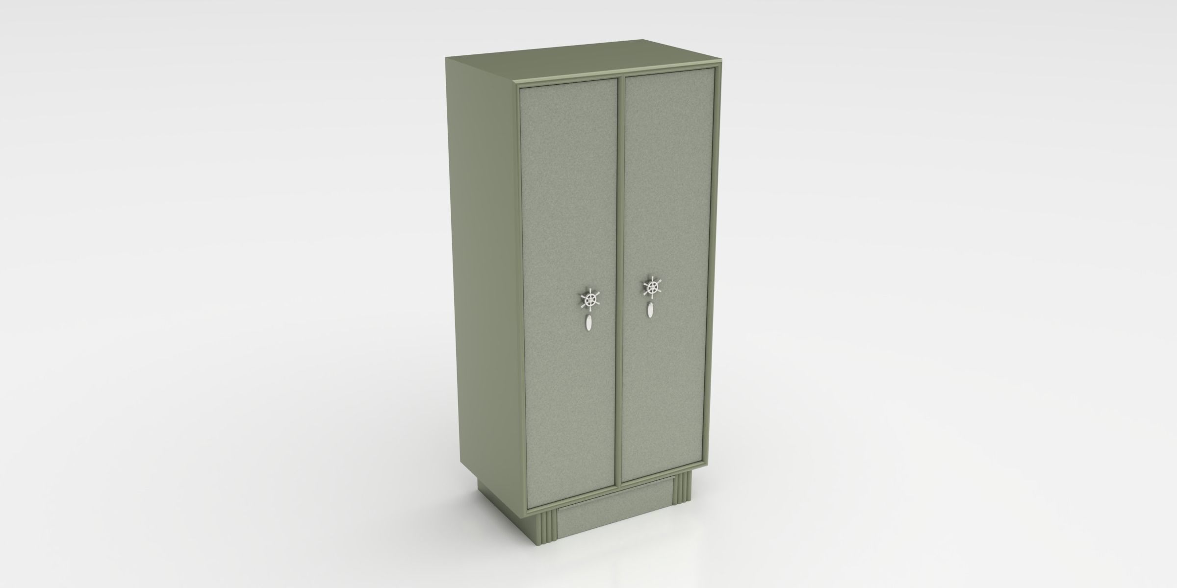 Almirah cabinet Low-poly 3D model_4