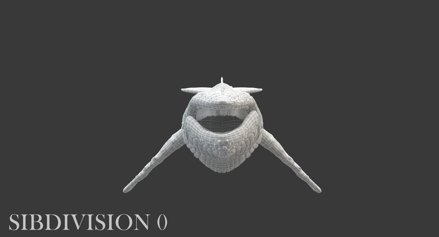 Humpback Whale Rigged Low-poly 3D model_12