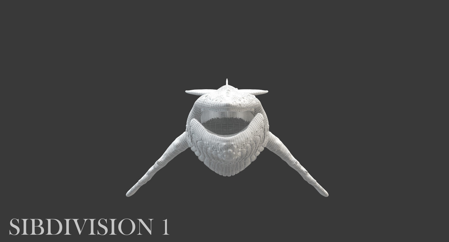 Humpback Whale Rigged Low-poly 3D model_10