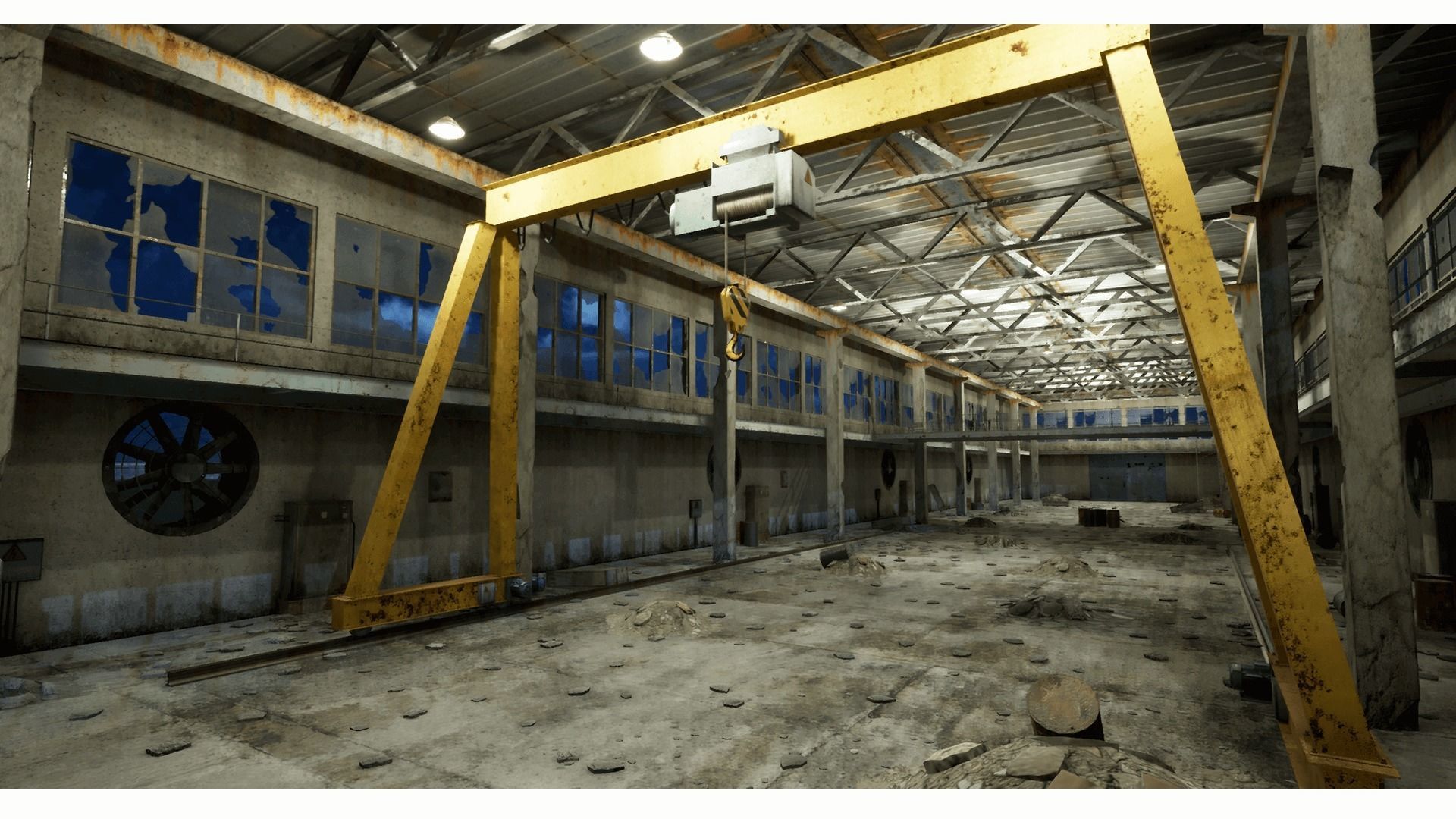 Abandoned Factory Low-poly 3D model_6