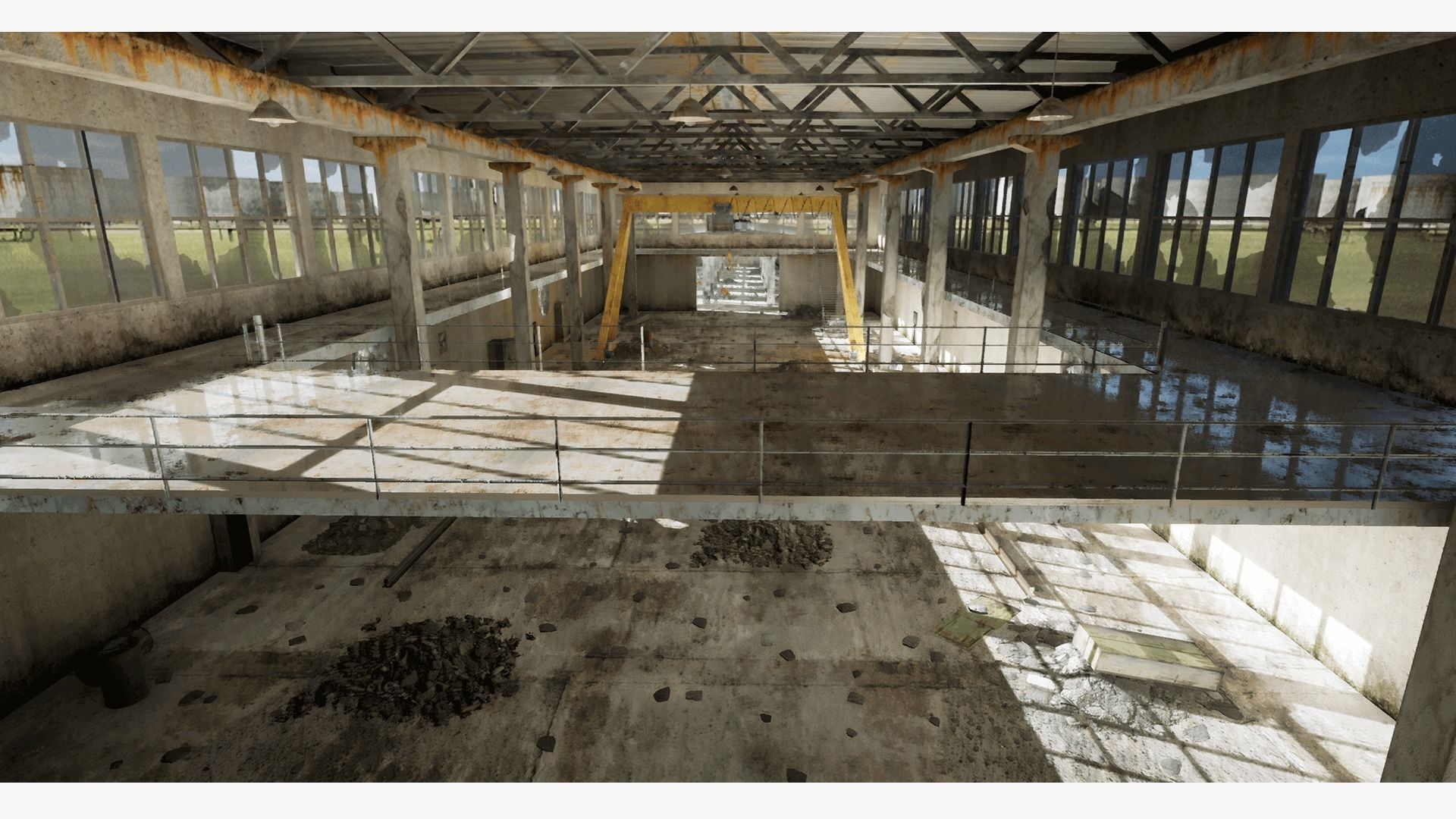 Abandoned Factory Low-poly 3D model_4