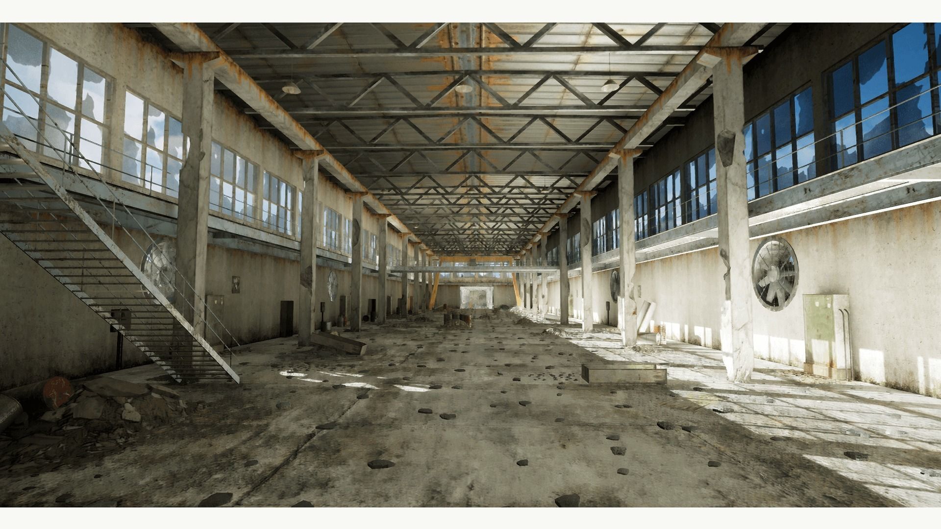 Abandoned Factory Low-poly 3D model_3