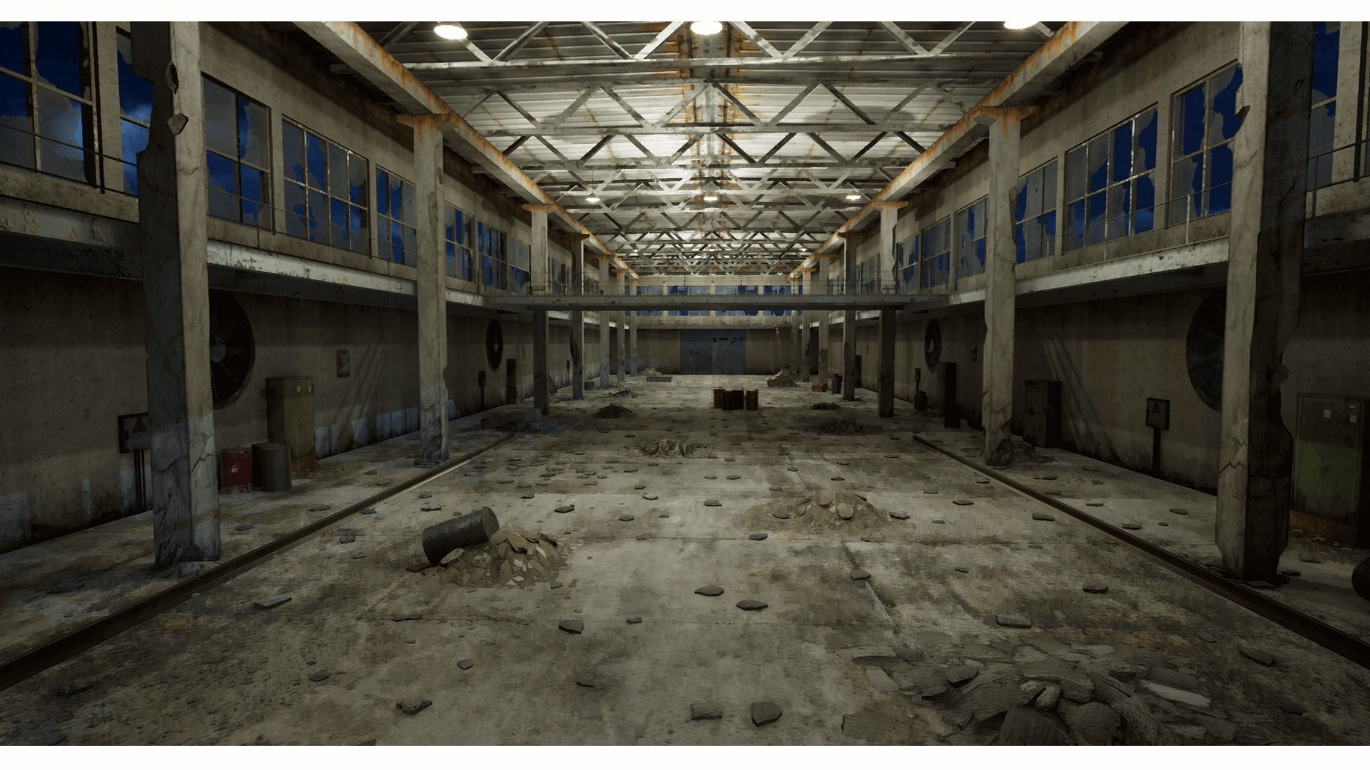 Abandoned Factory Low-poly 3D model_11